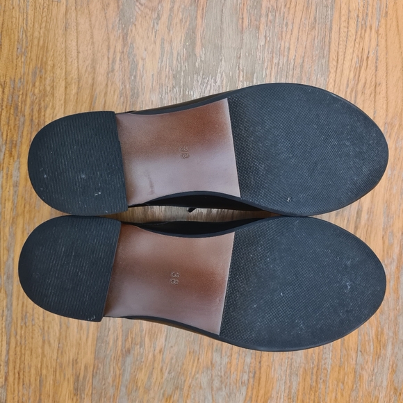 Classic black leather lace-up business office shoes size 38 - Picture 6 of 9